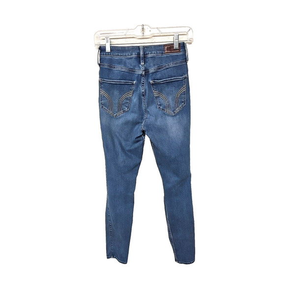 Hollister California Ultra High-Rise Super Skinny Jeans Size 3R Distressed - Picture 2 of 7